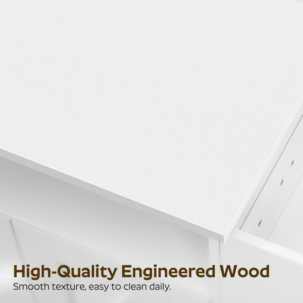 YATINEY Coffee Bar Cabinet, Kitchen Island with Storage, Farmhouse Sideboard Buffet Cabinet with Dual-Purpose Floating Shelf and Hooks, for Kitchen, Restaurant, Living Room, White KF22WT YATINEY