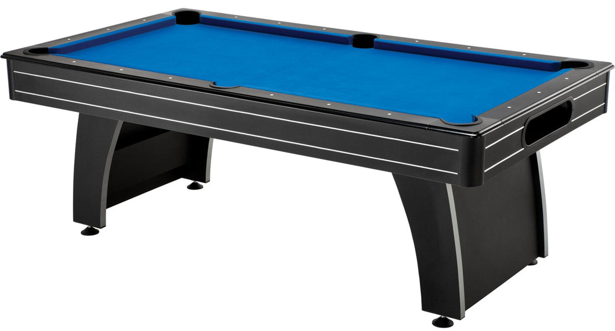 Fat Cat by GLD PRODUCTS Tucson 7’ Pool Table with Automatic Ball Return, Electric Blue Playing Surface & Included Billiard Accessories to Play Out of The Boxington 9 ft. Allendale Collection Shuffleboard Table Fat Cat by GLD PRODUCTS