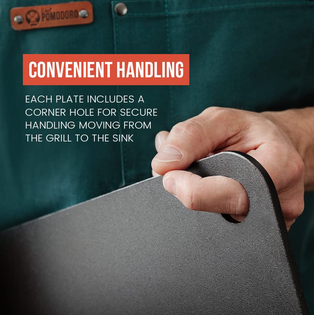 Chef Pomodoro Pizza Steel for Oven, 13.25 x .25 Thick, Pizza Baking Steel for Oven, Steel Pizza Stone for Grill and Oven, Original Baking Steel for Bread, Artisan Steel, Oven Steel (13-Inch) Chef Pomodoro