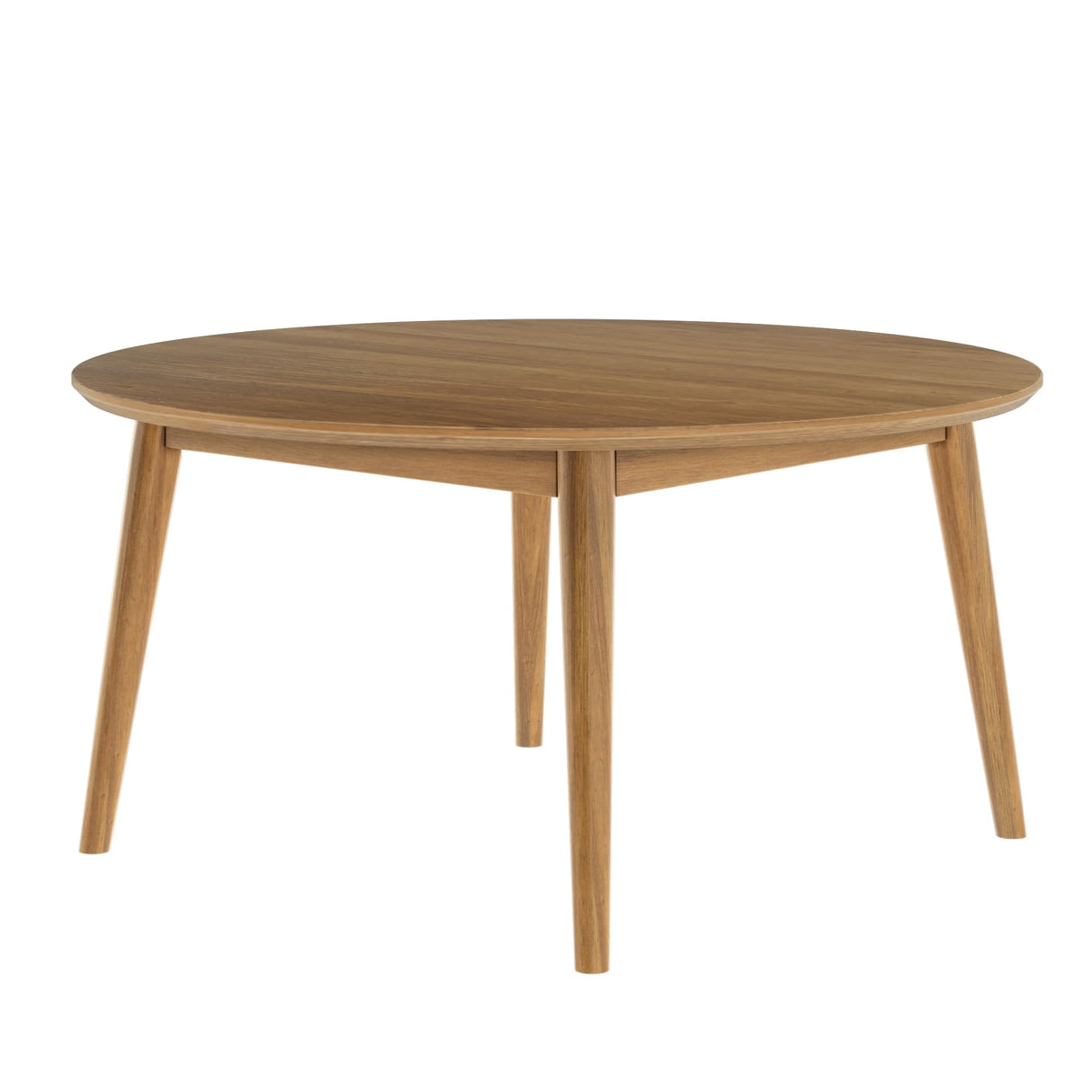 Plank+Beam Mid Century Modern Coffee Table, 36 Inch Wood Coffee Tables for Living Room, Round Center Table, Cocktail Table for Small Spaces, Pecan Plank+Beam