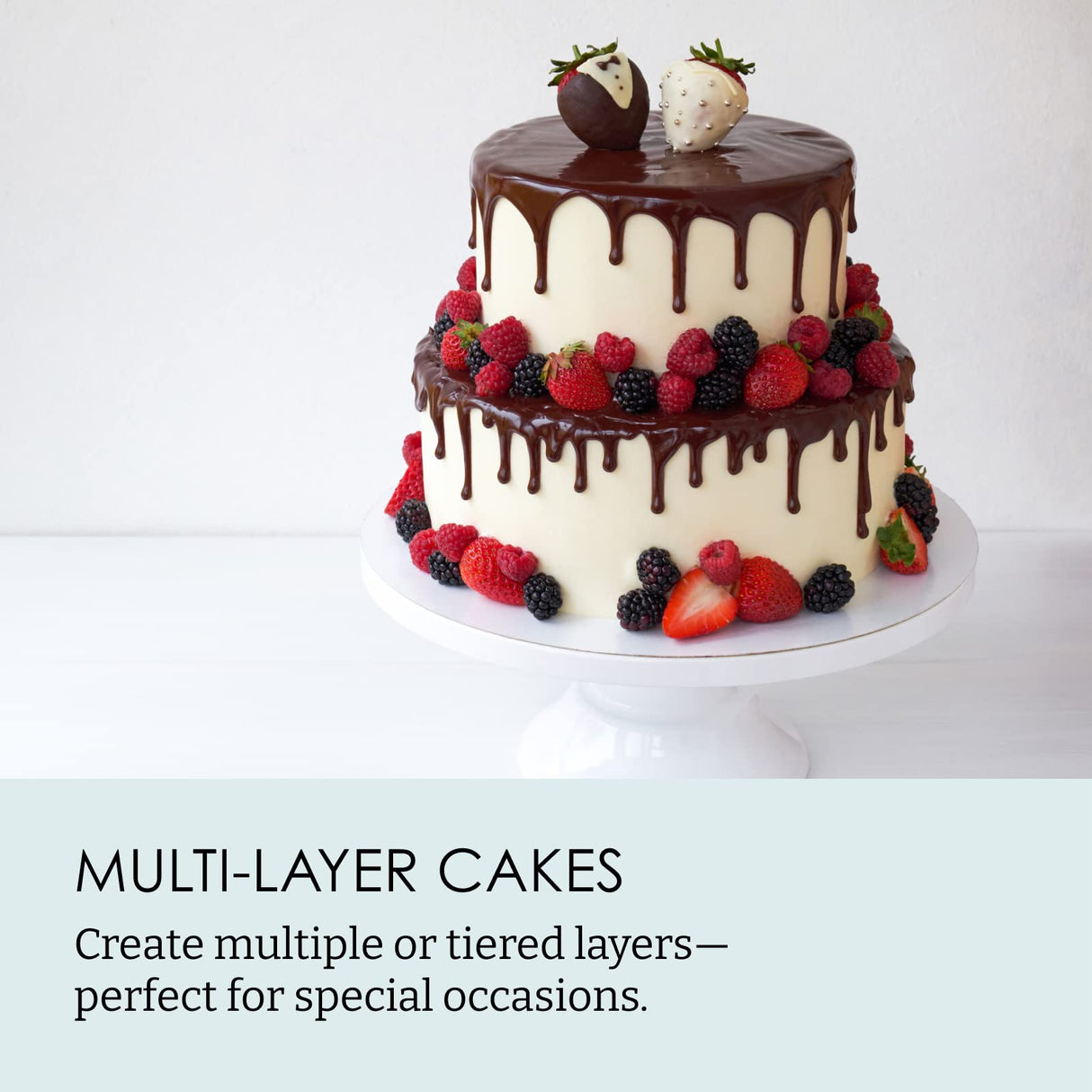 Chicago Metallic 5233128 Professional Non-Stick 3-Piece Round Cake Pan Bakeware Set, Gray Chicago Metallic