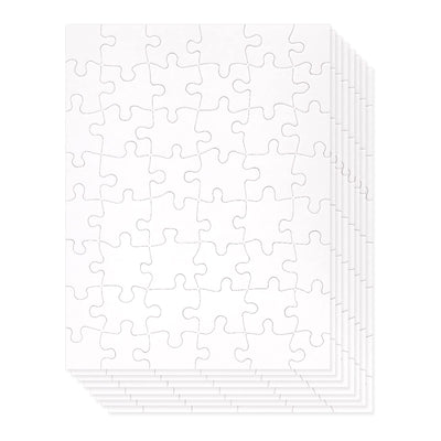 Juvale 36 Pack Blank Puzzles to Draw On, 8.5x11 Make Your Own Jigsaw Puzzle for Kids DIY Crafts, Arts Projects (48 Pieces Each)