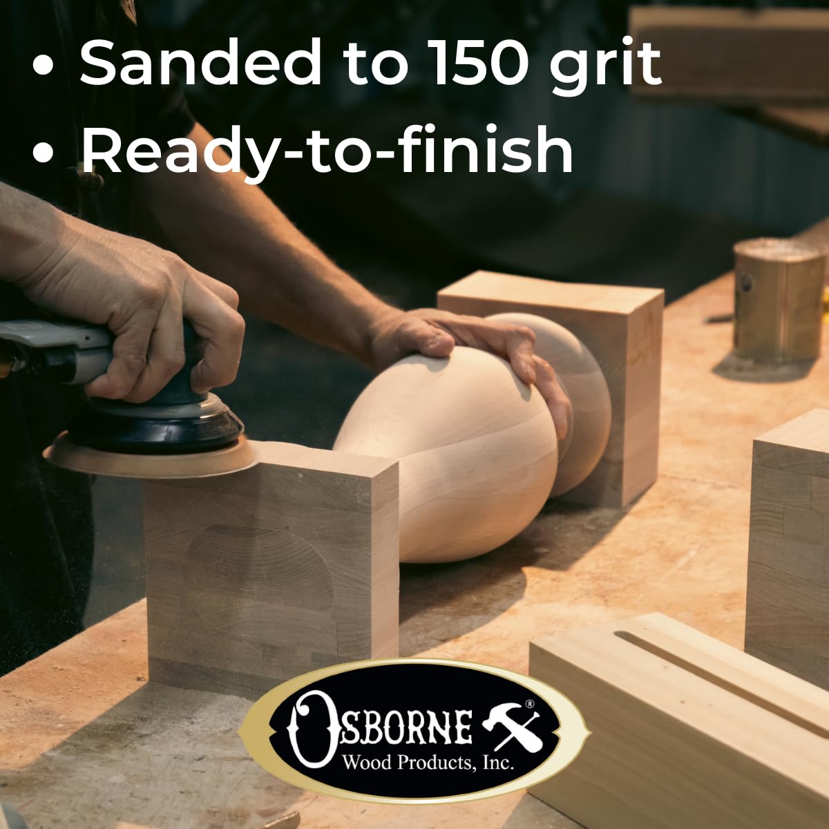 Osborne Husky Farm Dining Table Leg Made from Unfinished Pine Wood (Set of Four), Durable Turned Legs are Sanded and Ready to be Stained, Replacement Table Legs for Dining Room Table or Desk Osborne Wood Products