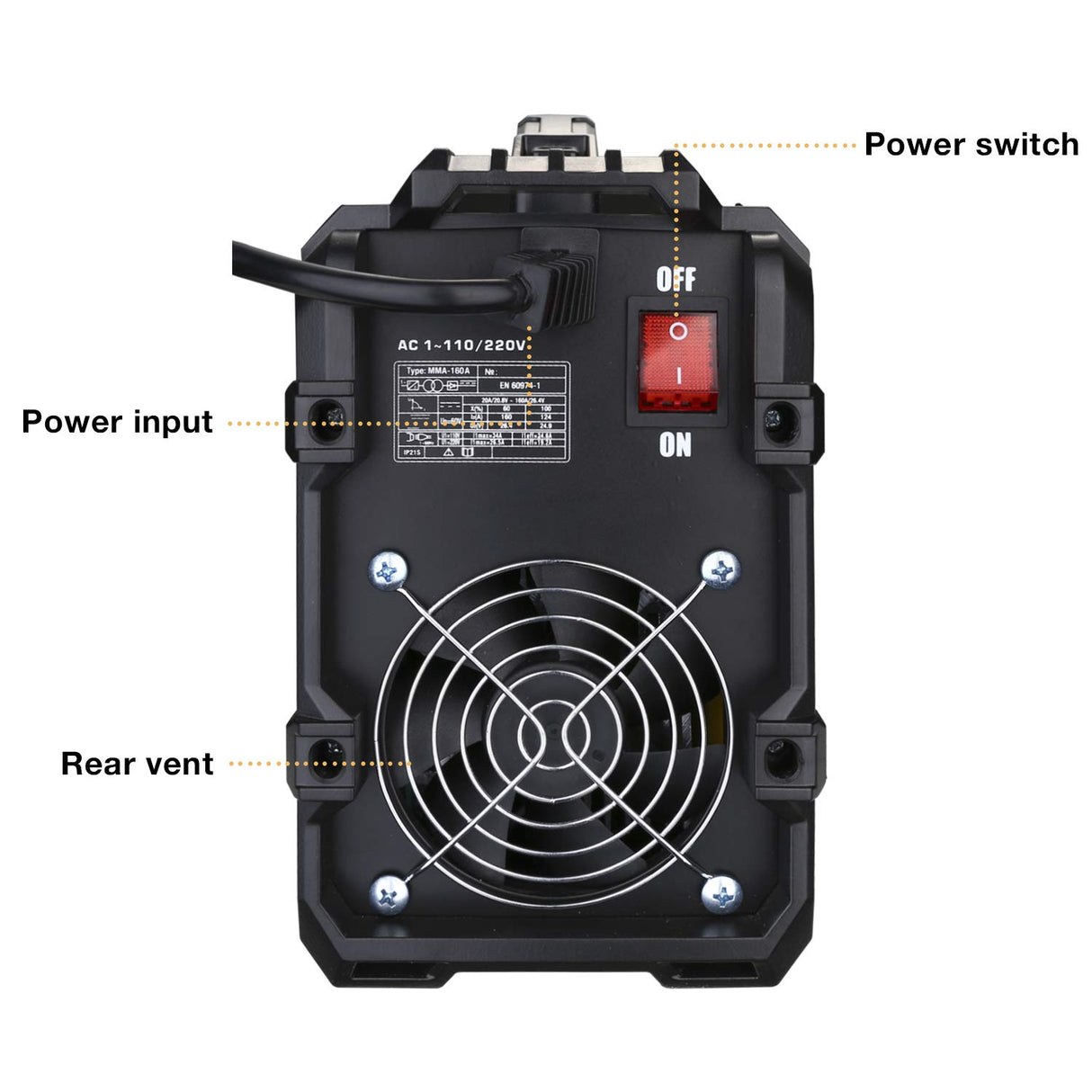 DEKOPRO 110/220V MMA Welder,160A ARC Welder Machine IGBT Digital Display LCD Hot Start Welder with Electrode Holder,Work Clamp, Input Power Adapter Cable and Brush DEKOPRO