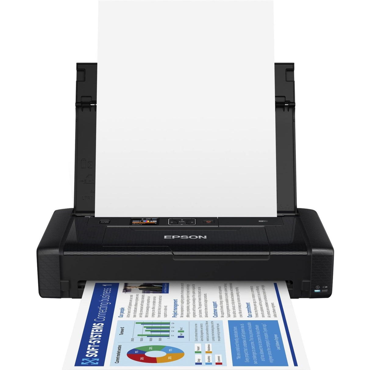 Epson Workforce WF-110 Wireless Color Mobile Printer,White, Small,Black Epson