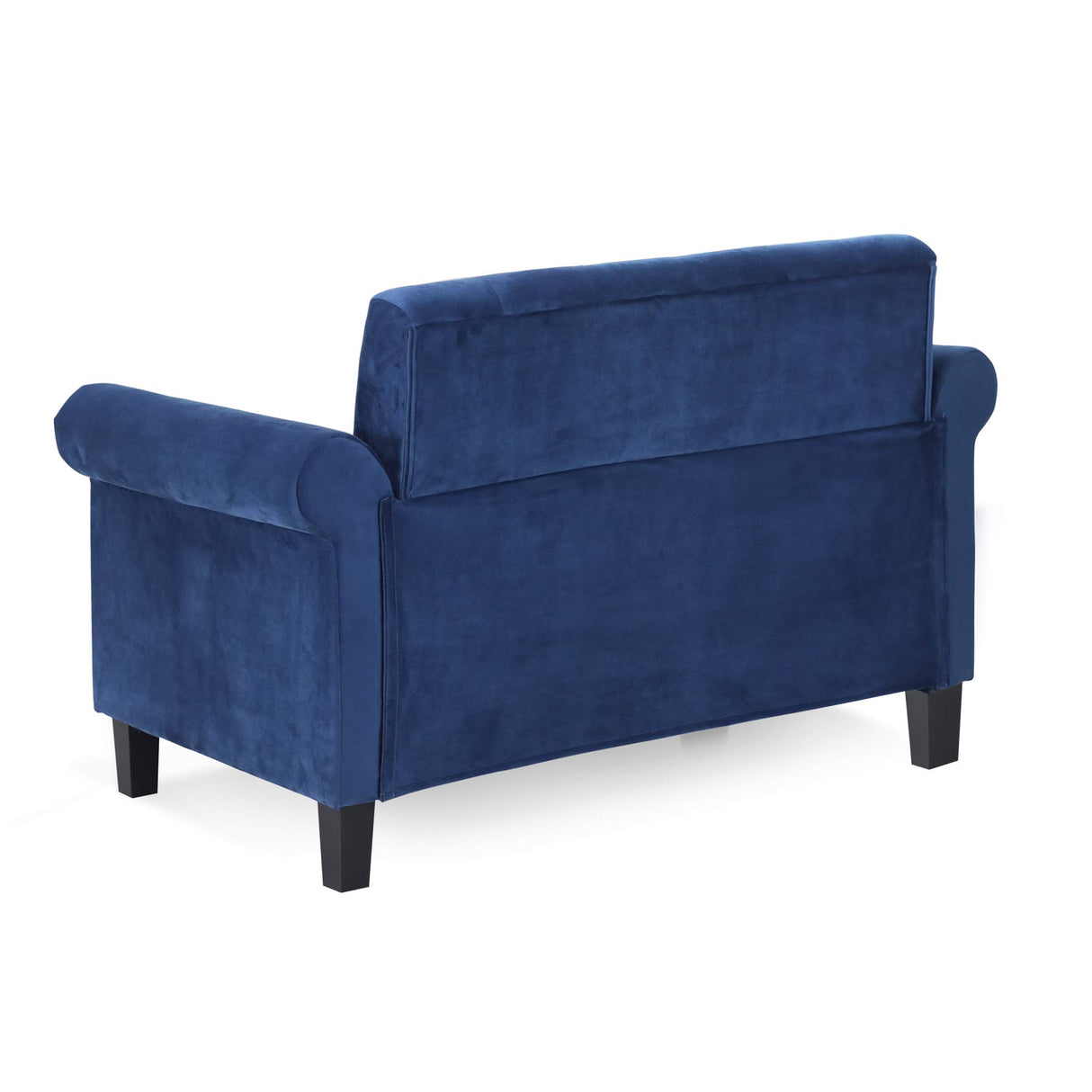 Furinno Bastia Vintage Modern Chesterfield Button Tufted Loveseat/Sofa Couch for Living Room, Navy Velvet Furinno