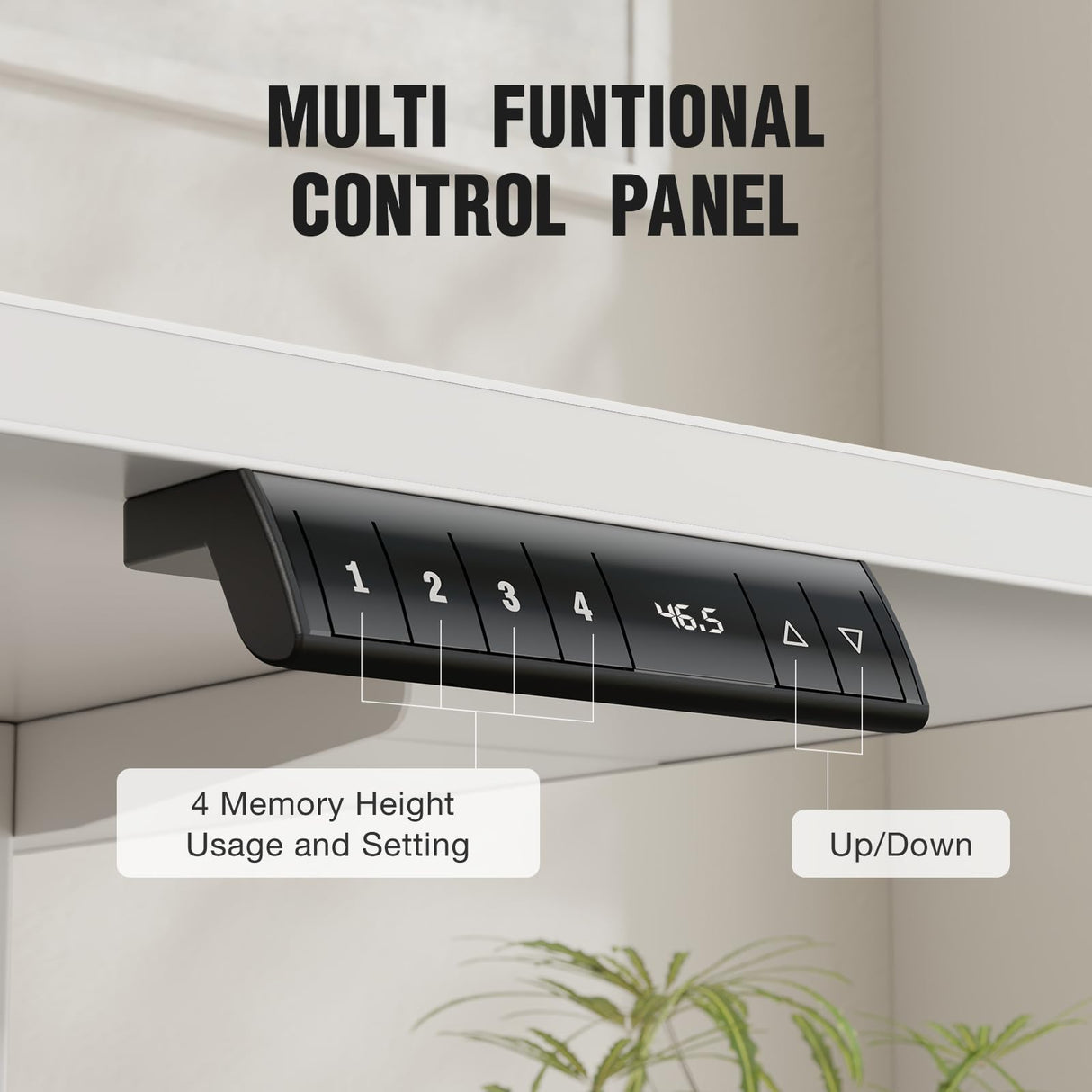 Veken 55 Inch Large Electric Standing Desk, 4 Memory Heights Adjustable,Sit to Stand Up, Work Home Office Computer Table for Study, Walking Pad, Writing, and Games, Wooden Desktop Desks, White Veken