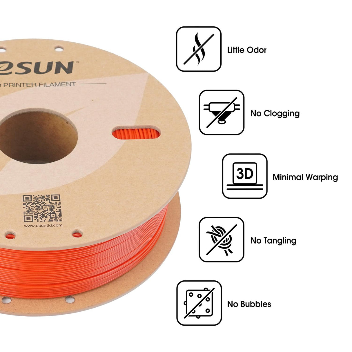 eSUN ASA+ Filament 1.75mm, Weather Resistant 3D Printer Filament for Outdoor Functional Parts, 1KG Spool Heat Resistant Upgraded ASA Plus 3D Printing Filament for 3D Printers, Red eSUN