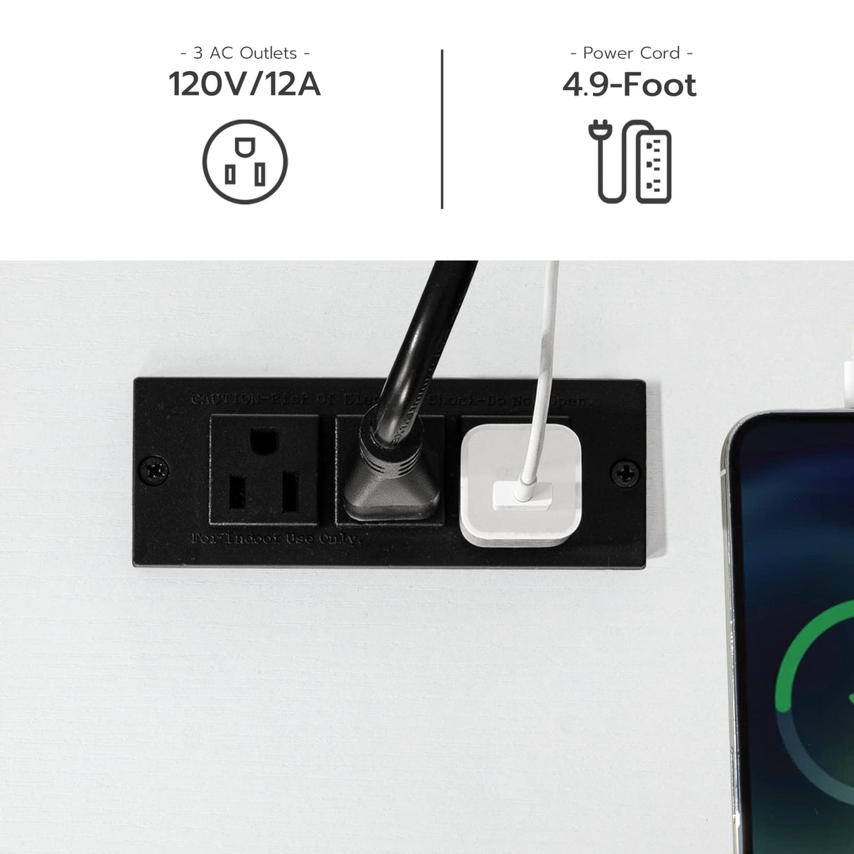 HOOBRO Kitchen Island with Power Outlet, Kitchen Storage Island with Spice Rack and Drawer, Rolling Kitchen Cart on Wheels, for Home, Kitchen and Dining Room, White WT82UZD01G1 HOOBRO