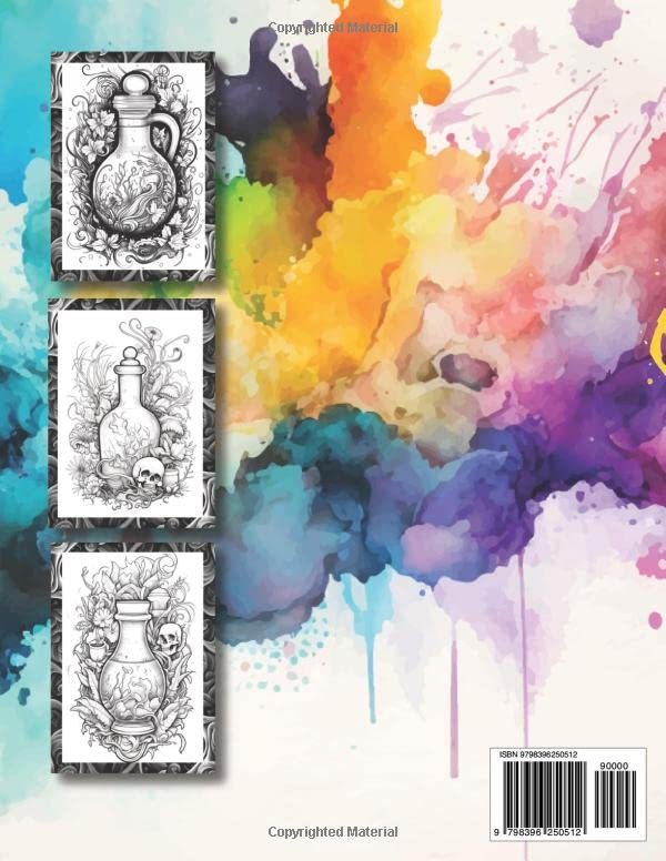 Mystical Potions Coloring Book WoodArtSupply