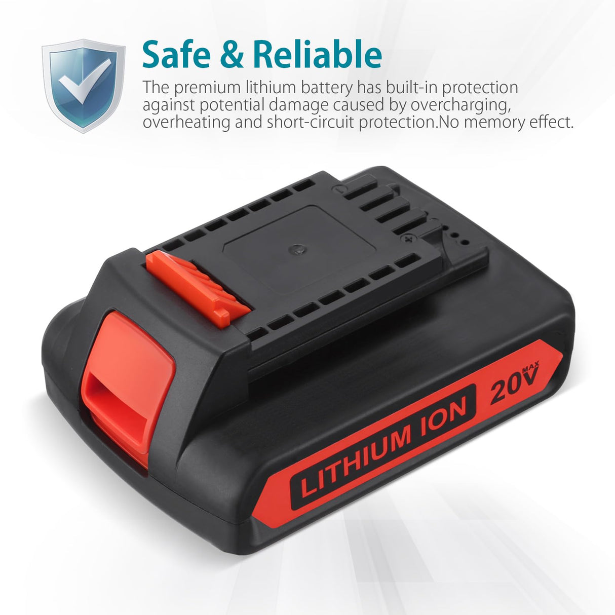 LBXR20 20V 3.0Ah Replacement for Black and Decker 20V Lithium Battery LB20 LBX20 LBXR20-OPE LBXR2020-OPE LB2X4020-OPE LBXR20B-2 LST220 LST300,with 16V/20V Multiple Volt Output Battery Charger ORHFS