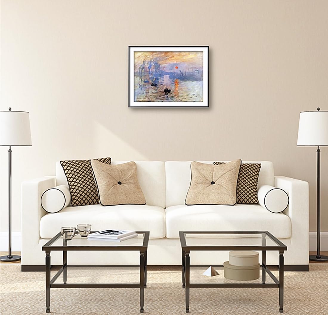 NIHO-JIUMA Diamond Painting Kits Monet's Impression Morning Light, DIY 5D Full Drill Diamond Art Gift for Adult/Teen, Home Decoration (30X40cm/12x16 Inches) NIHO-JIUMA