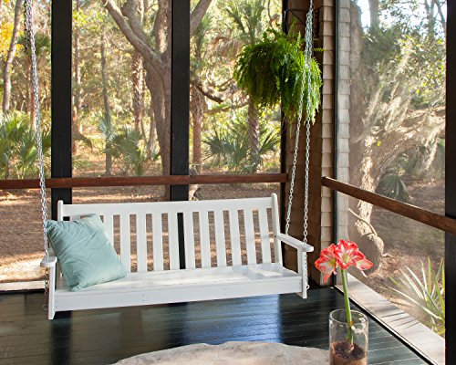 POLYWOOD GNS60WH Vineyard 60" Swing, White Polywood