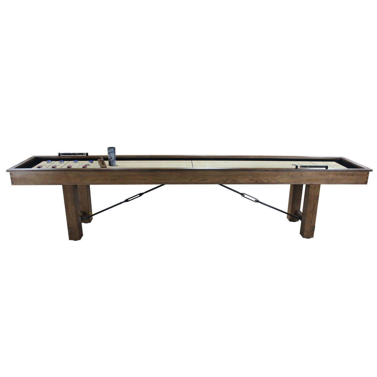 Playcraft Montauk Pecan 12' Shuffleboard Table Playcraft