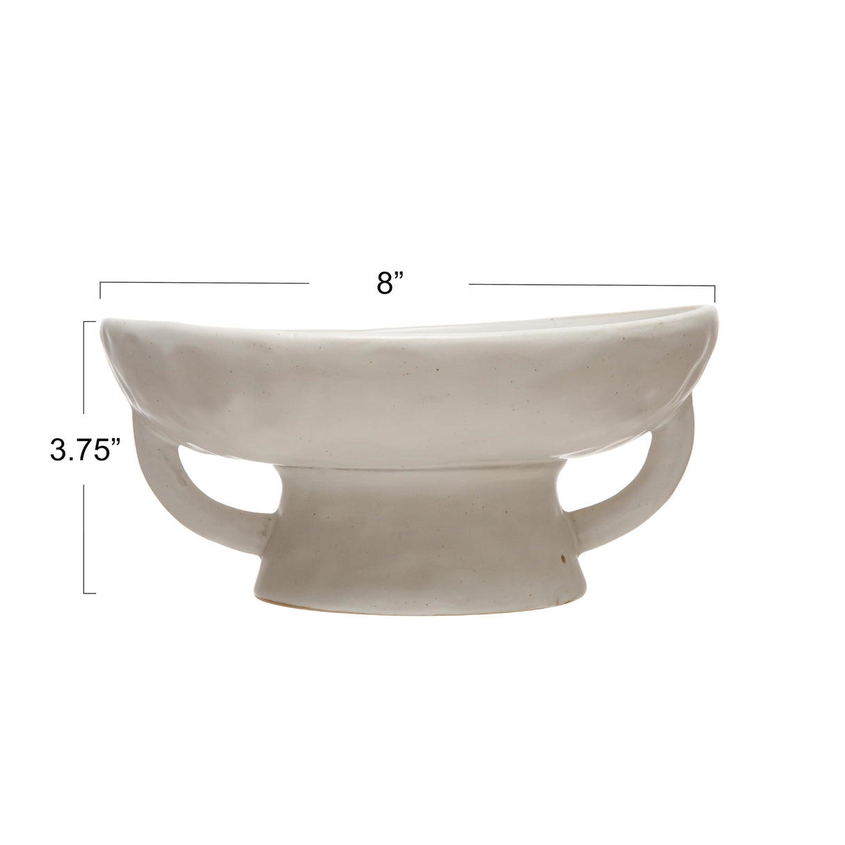 Creative Co-Op Stoneware Bowl w Reactive Glaze, White Creative Co-Op