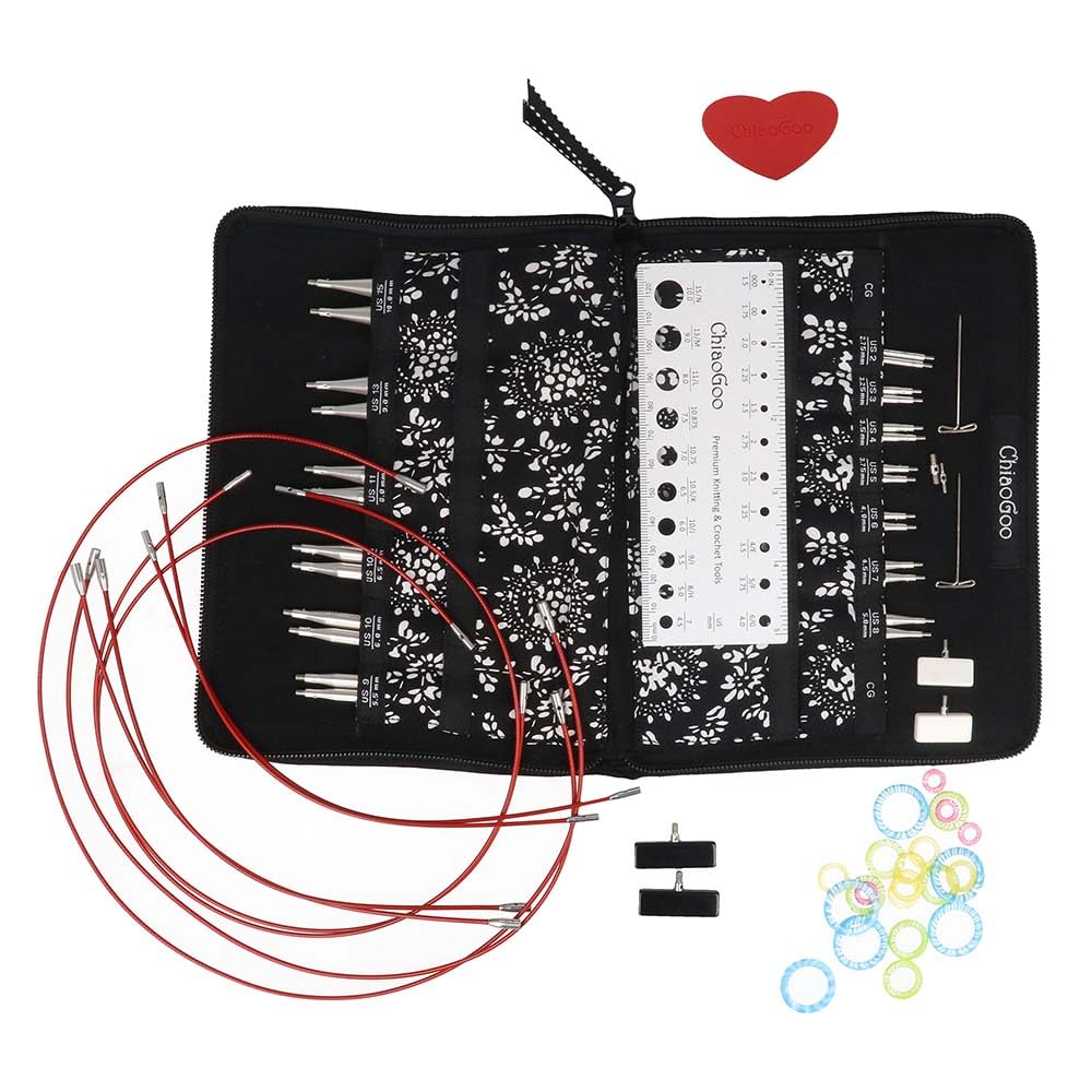 ChiaoGoo Twist Lace Inter. Needle Set 10cm 2.75-10.00mm -1pc ChiaoGoo