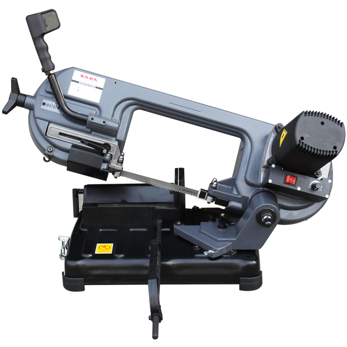 KAKA INDUSTRIAL BS-150 Portable Metal Cutting Bandsaw,5.9x5.5in Variable Speed Bandsaw,Angled Cut From 0-45 Degrees,Bench Band Saw 110V-60HZ-1PH KAKA INDUSTRIAL