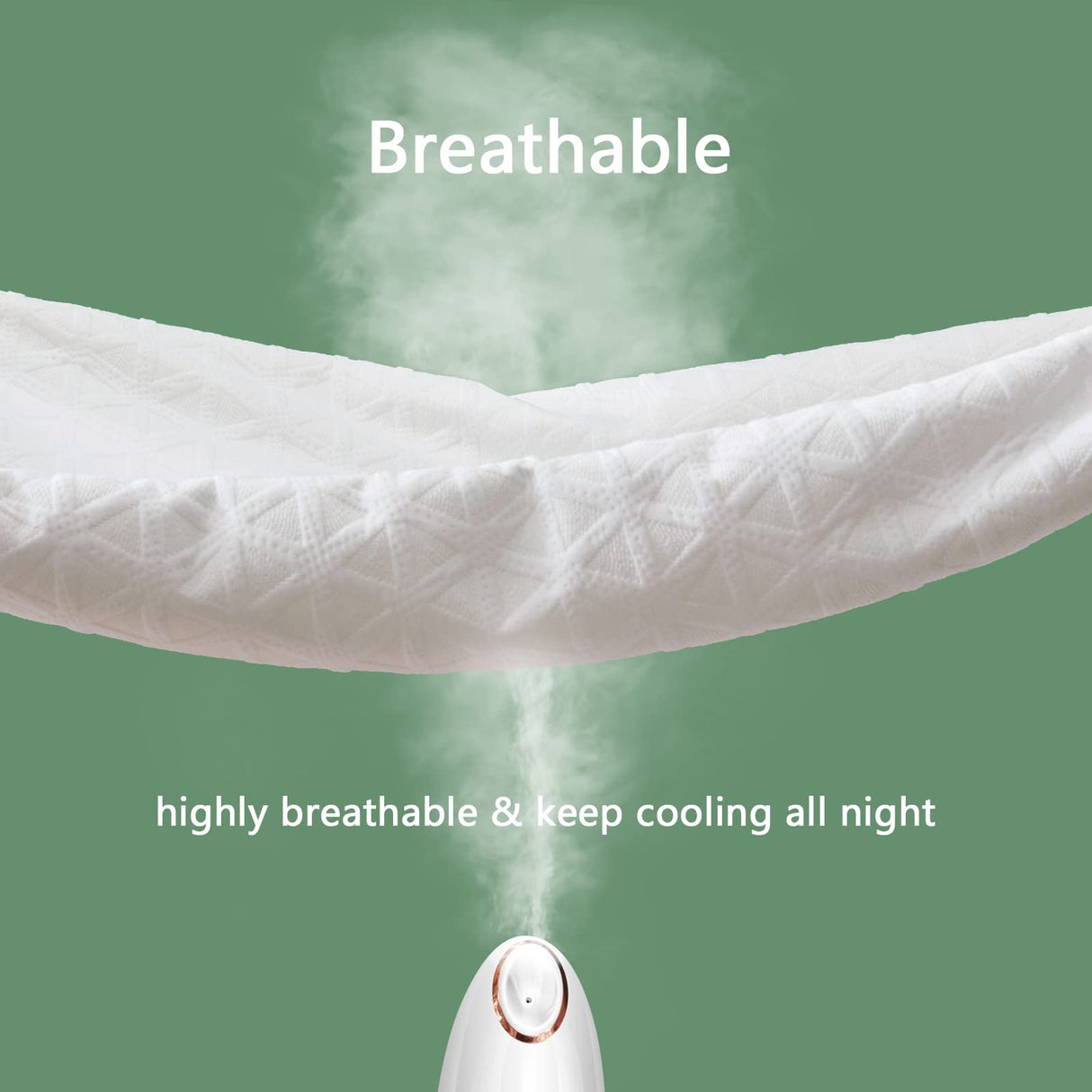 Premium Waterproof Mattress Protector Full Size, Breathable Bed Cover 3D Air Fabric Cooling Mattress Pad Cover Smooth Soft Noiseless Washable, 8''-21'' Deep Pocket (White) GOPOONY