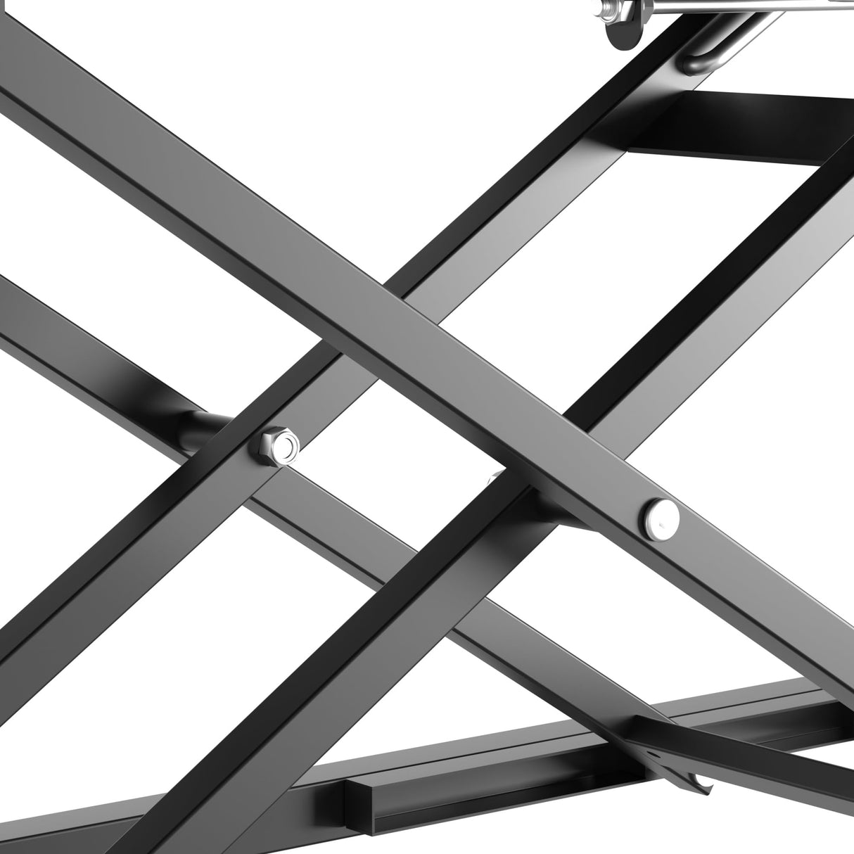 Decoholic Single 24 inch Scissors Lift Keyboard and Mouse Riser, Height Adjustable Standing Desk Converter for Ergonomic Sit Stand Workstations,suitable to hold large/small items (24inch, Black) Decoholic