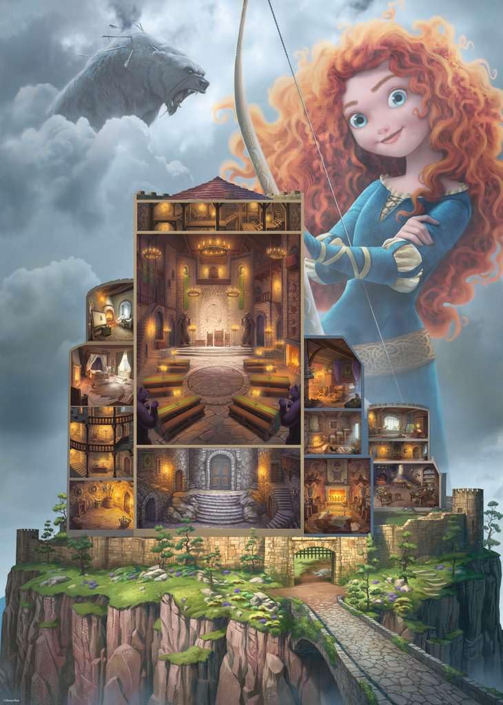 Ravensburger Disney Castle Collection: Merida 1000 Piece Jigsaw Puzzle for Adults | Unique Softclick Technology | Vibrant, Glare-Free Imagery | Perfect for Relaxation & Bonding Time Ravensburger
