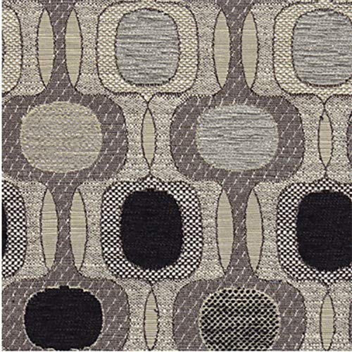 Homepop Home Decor | Upholstered Round Storage Ottoman | Ottoman with Storage for Living Room & Bedroom (Black Geo) Large HomePop