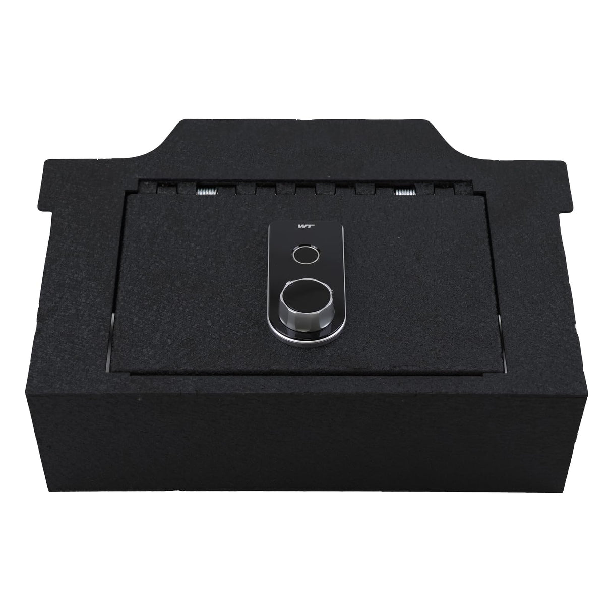 Center Console Gun Safe Vault - TuoJue Console Safe Lock Box Compatible with RAM 1500/2500/3500 LARAMIE/BIGHORN/POWERWAGON 2019-2025, NOT FIT Cup Holder with Cover, Superior Fingerprint Lock. TUOJUE