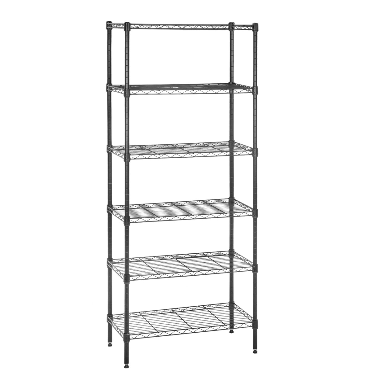 PayLessHere | 6-Tier Wire Shelf | 23"x13"x59" | Black | Adjustable Racks | Heavy-Duty Storage Shelves, Holds Upto 1500 lbs | Rust-Resistant, No-Tool Assembly | for Home, Garage Shelving PayLessHere