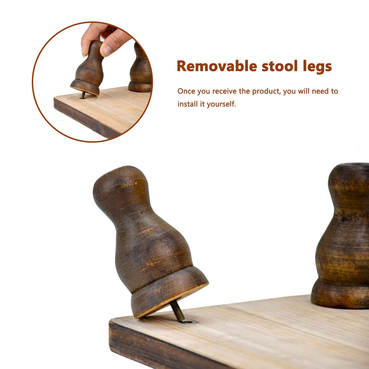 Farmhouse Wooden Riser Decorative Tray with Pedestal Stand Pump Bottle Display Tray for Kitchen Bathroom Counter Rustic Decor Brown Candles Plants Bottle Display Great for Home and Kitchen Decor. OKSQW