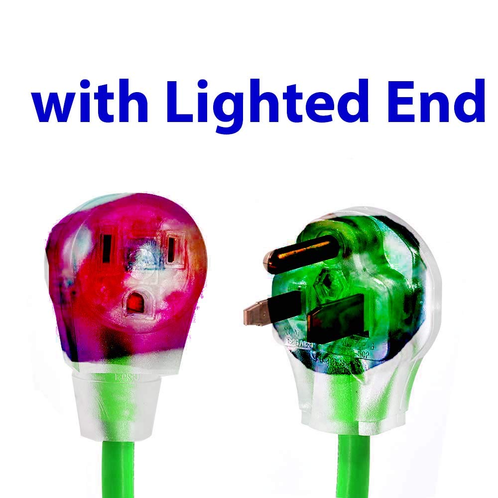 pizety Welder Extension Cord 75 ft 10,000 Watts Nema 250-Volt Welder Extension Cord 8 Gauge Lighted end 8/3 Welder Extension Cord 30 amp Plug ETL Approved (75) pizety