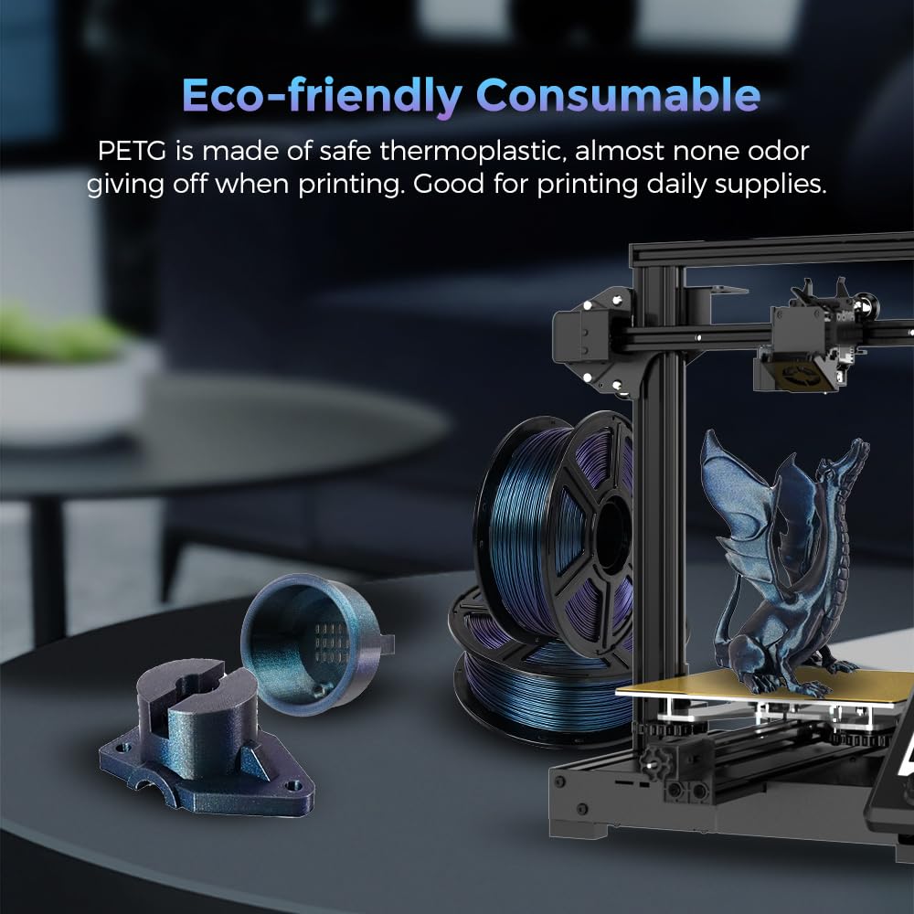 FLASHFORGE PETG Filament 1.75mm, Chameleon Color Shift 3D Printer Filament, Changes Color with Light and Angles, 1KG Spool (2.2lbs), Dimensional Accuracy±0.02 mm, Premium PETG Filament(Burnt Titanium) FLASHFORGE