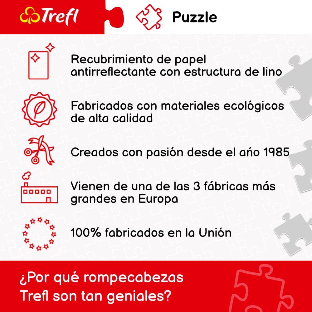 Trefl Large Physical map of The World 4000 Piece Jigsaw Puzzle Red 54"x38" Print, DIY Puzzle, Creative Fun, Classic Puzzle for Adults and Children from 15 Years Old Trefl