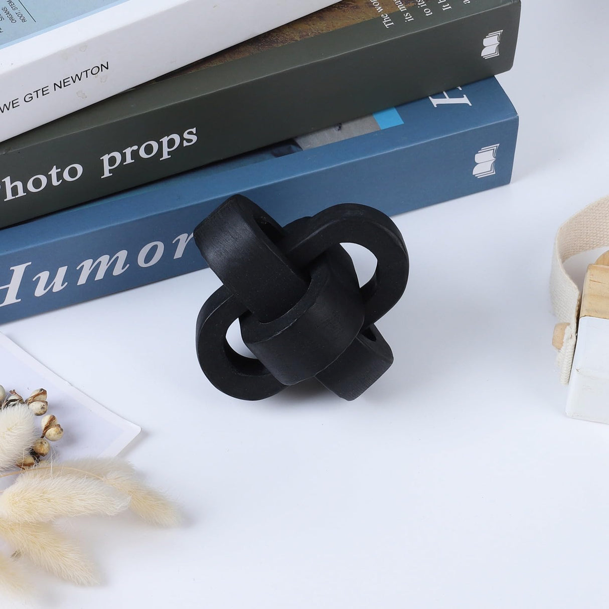 Wood Knot Decor Coffee Table Decor Shelf Decor Table Books Hand Carved Home Decoration Boho Farmhouse Rustic Modern Chain Link Decor Shabby Chic Bookshelf Decor 3 Link Wooden Knot Lifeuping