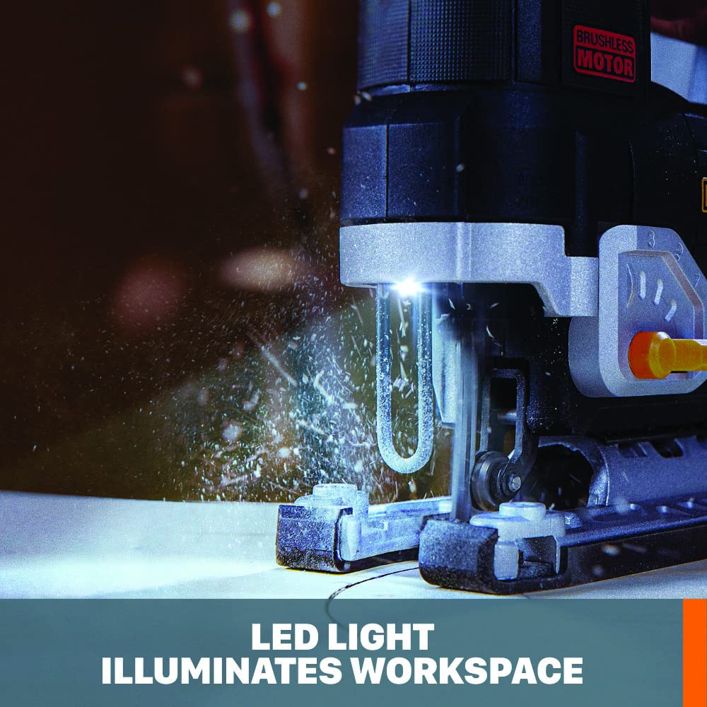 Worx NITRO 20V Power Share Cordless Jigsaw with Brushless Motor - WX542L.9 (Tool Only) WORX