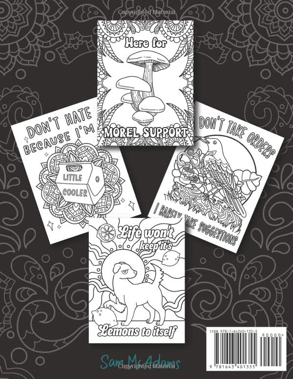 This is Fine Everything is Fine Adult Coloring Book: Funny Stress Relief Office & School Life Snarky Dumpster Fire for Friends, Coworkers, Boss, ... for Teens & Adults (Maybe Swearing Will Help) WoodArtSupply