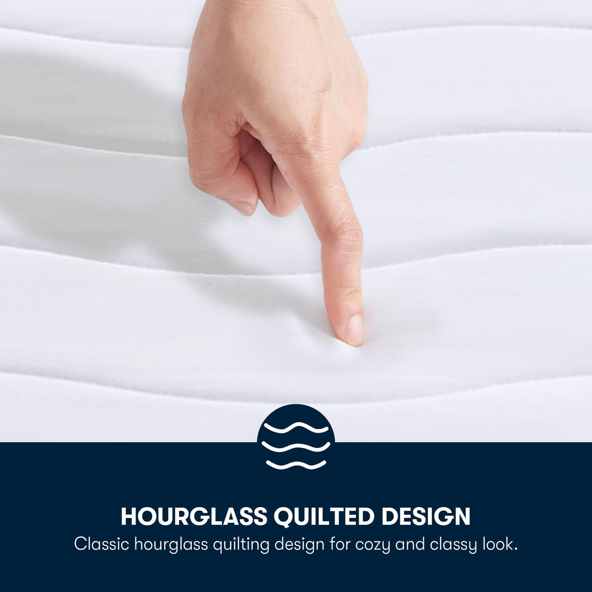 Serta Heated Mattress Pad King Size - Electric Mattress Pad, 10 Heat Setting Controller, Auto Shut Off Timer, Deep Elastic Pocket, Up to 17" Mattress, ETL Certified, Machine Wash, King, White Serta