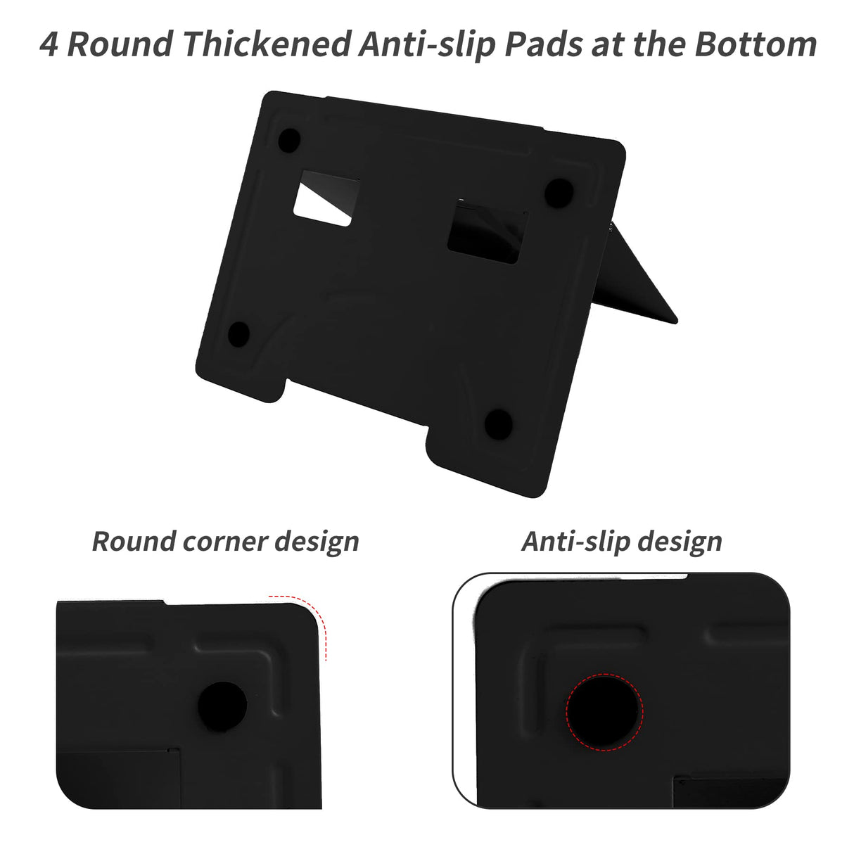 Metal Book Stand - Adjustable Book Holder for Reading (Full Black) Camelmother