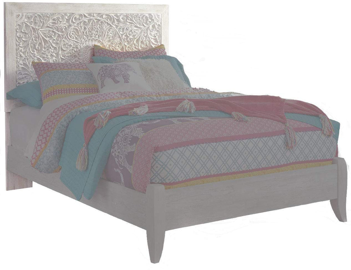 Signature Design by Ashley Paxberry Boho Chic Panel Adjustable Headboard ONLY, Full, Whitewash Signature Design by Ashley