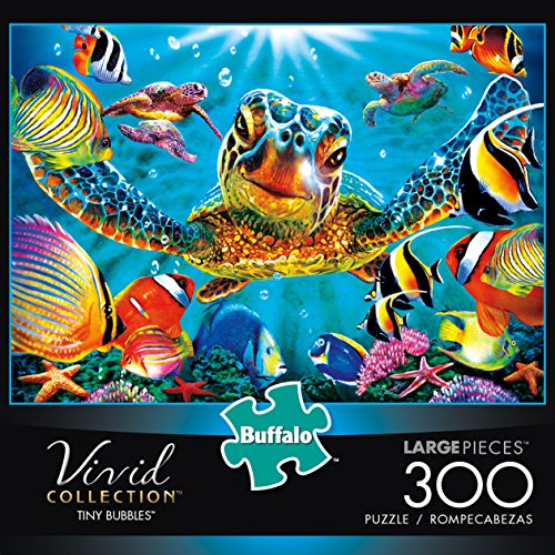 Buffalo Games - Vivid Collection - Tiny Bubbles - 300 Large Piece Jigsaw Puzzle , Blue Buffalo Games