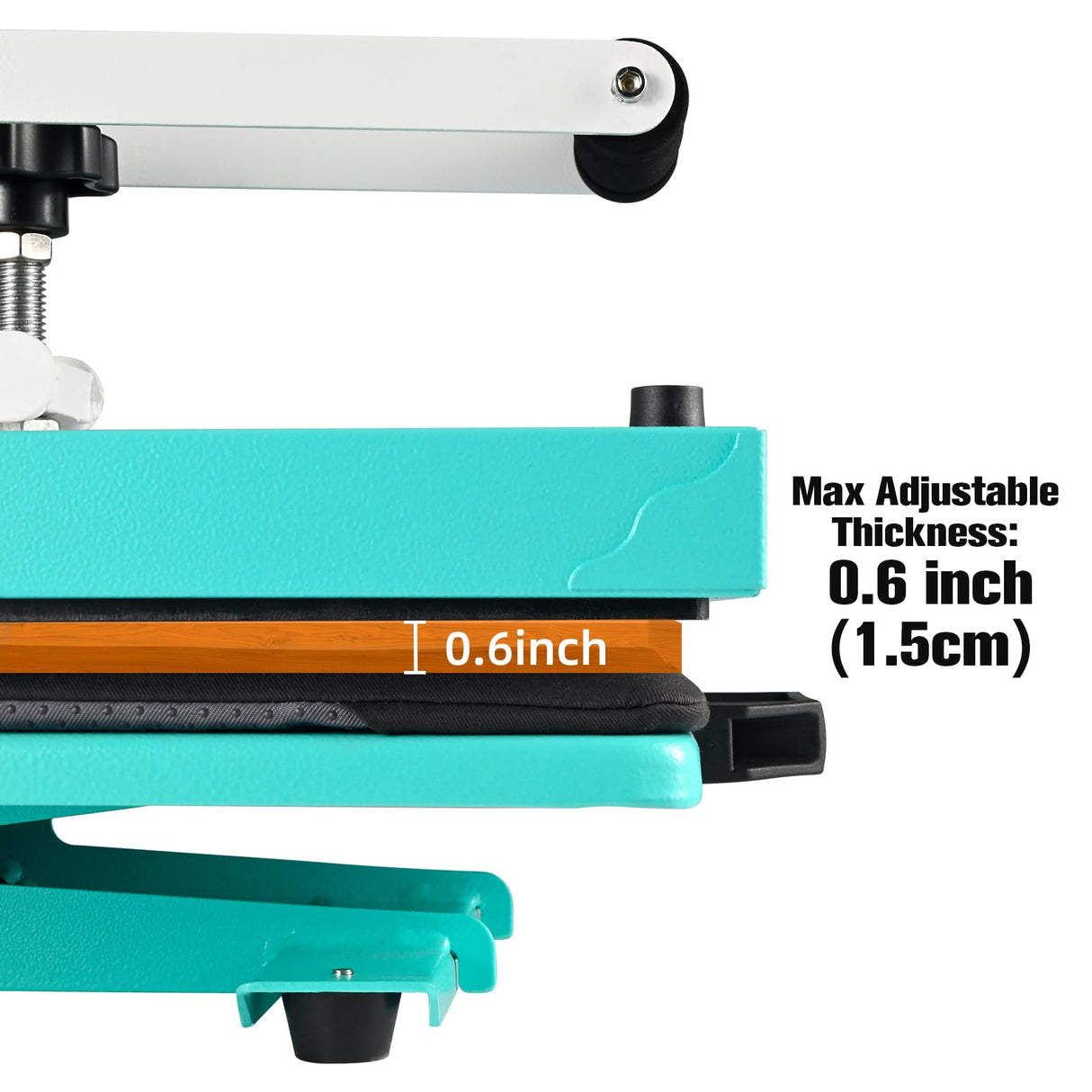 ColorSub Heat Press Machine for T-Shirt 15x15, Digital Industrial Quality Heat Press Machine Clamshell Transfer Sublimation Print Press Machine Teal ColorSub