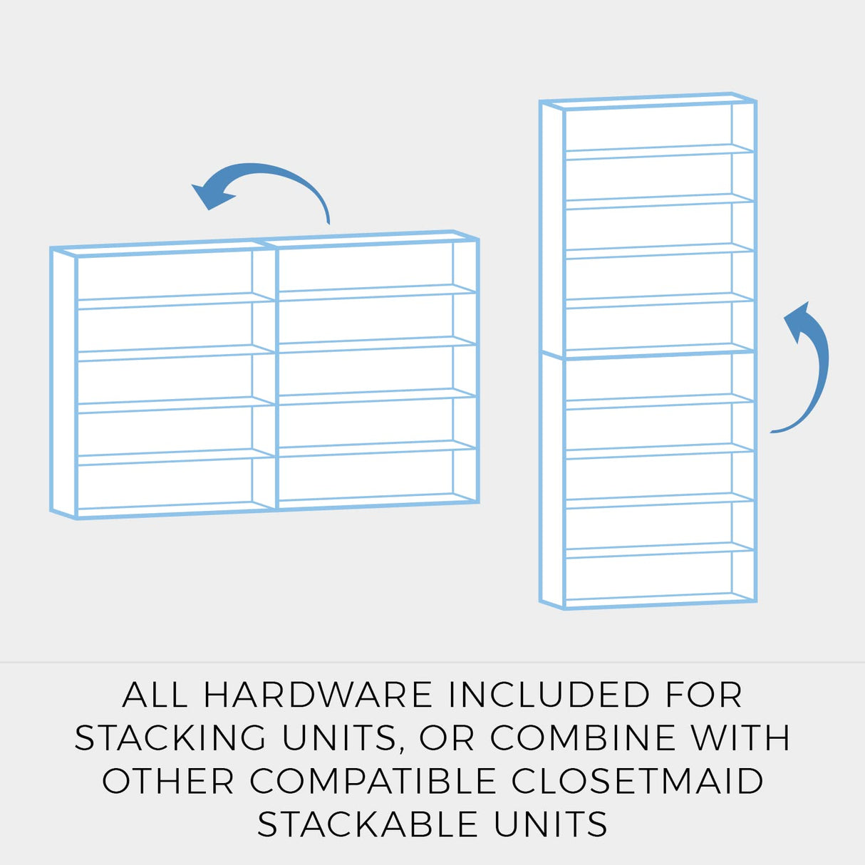 ClosetMaid 1565 Stackable 5-Shelf Organizer, White ClosetMaid