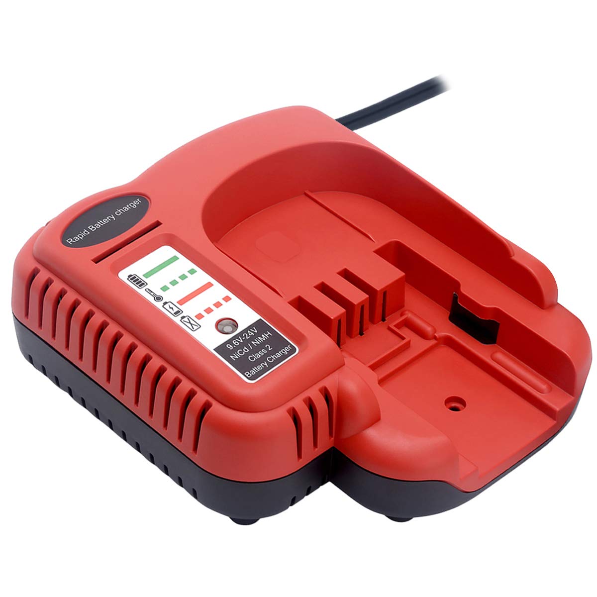 Biswaye 9.6V-18V-24V Battery Fast Charger BDFC240 Compatible with Black & Decker 18V 24V 14.4V 12V 9.6V Slide Battery HPB18-OPE HPB18 HPB14 HPB12 HPB96 244760-00 A1718 FS180BX FS18C Biswaye