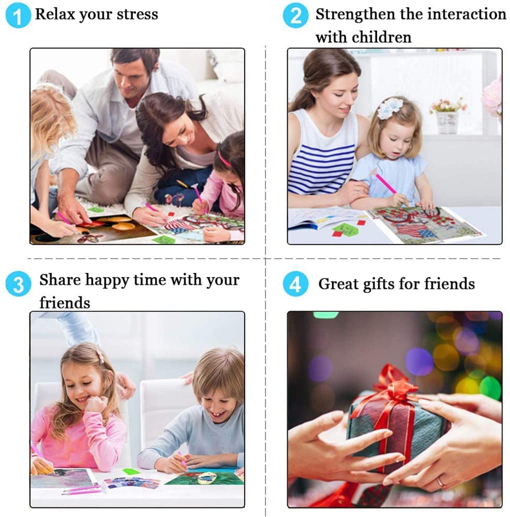 Eiazuiks Diamond Painting Kits for Adults, Landscape 5D DIY Diamond Art Kits Full Drill Diamond Dots for Gift Wall Decor and Relaxation Gem Arts 12x16 inch Eiazuiks