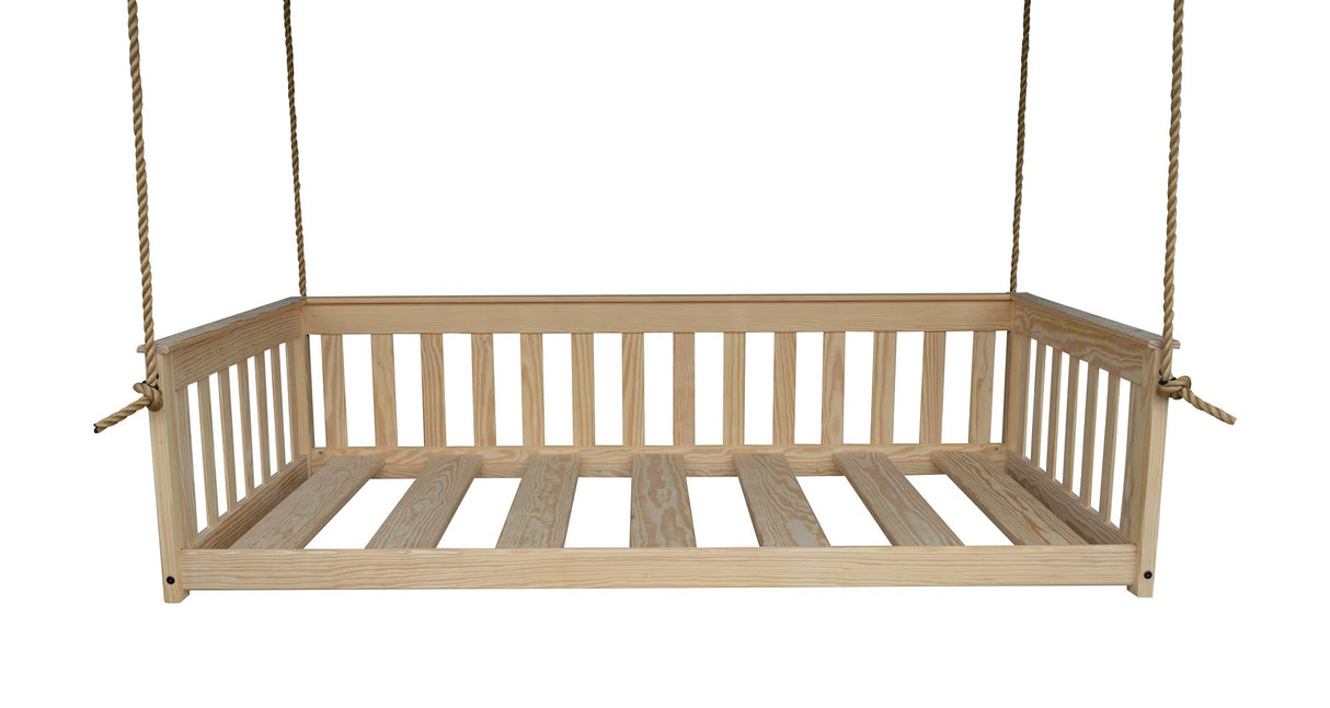 A&L Furniture VersaLoft Amish-Made Pine Twin Mission Swingbed with Rope, Unfinished A&L Furniture Co.