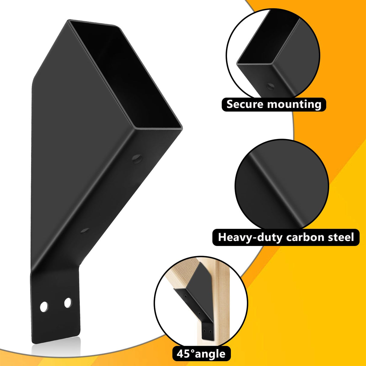 Pergola Brackets,8Pcs 45-Degree Angle Support Bracket, Pergola Bracket and 64-Piece Screws Fit for 2''x4'' Wood Posts, pergola kit Can Be Used for Gazebos Garages Patios Tree Houses Kartols