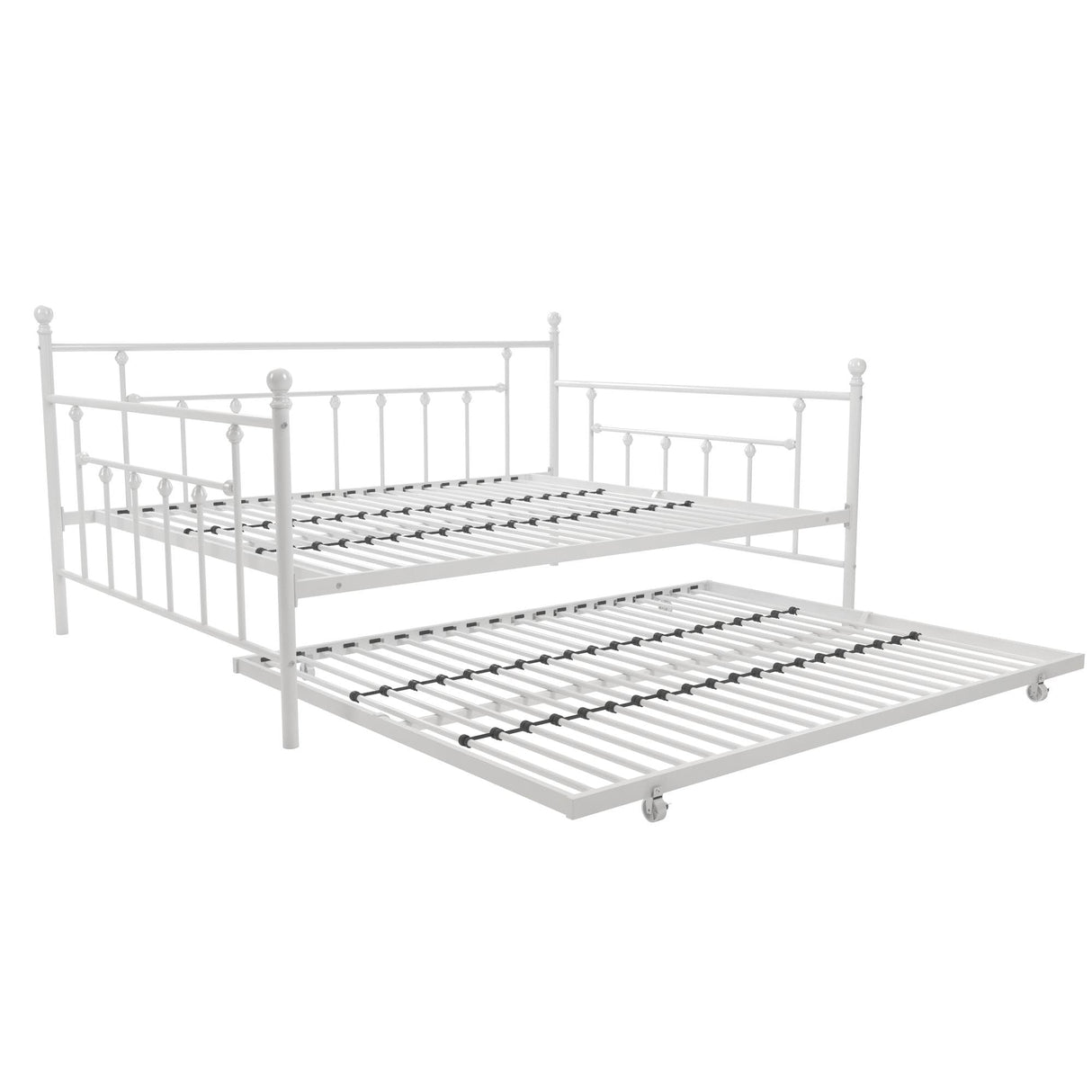 DHP Manila Metal Queen Size Daybed and Full Size Trundle (White) DHP