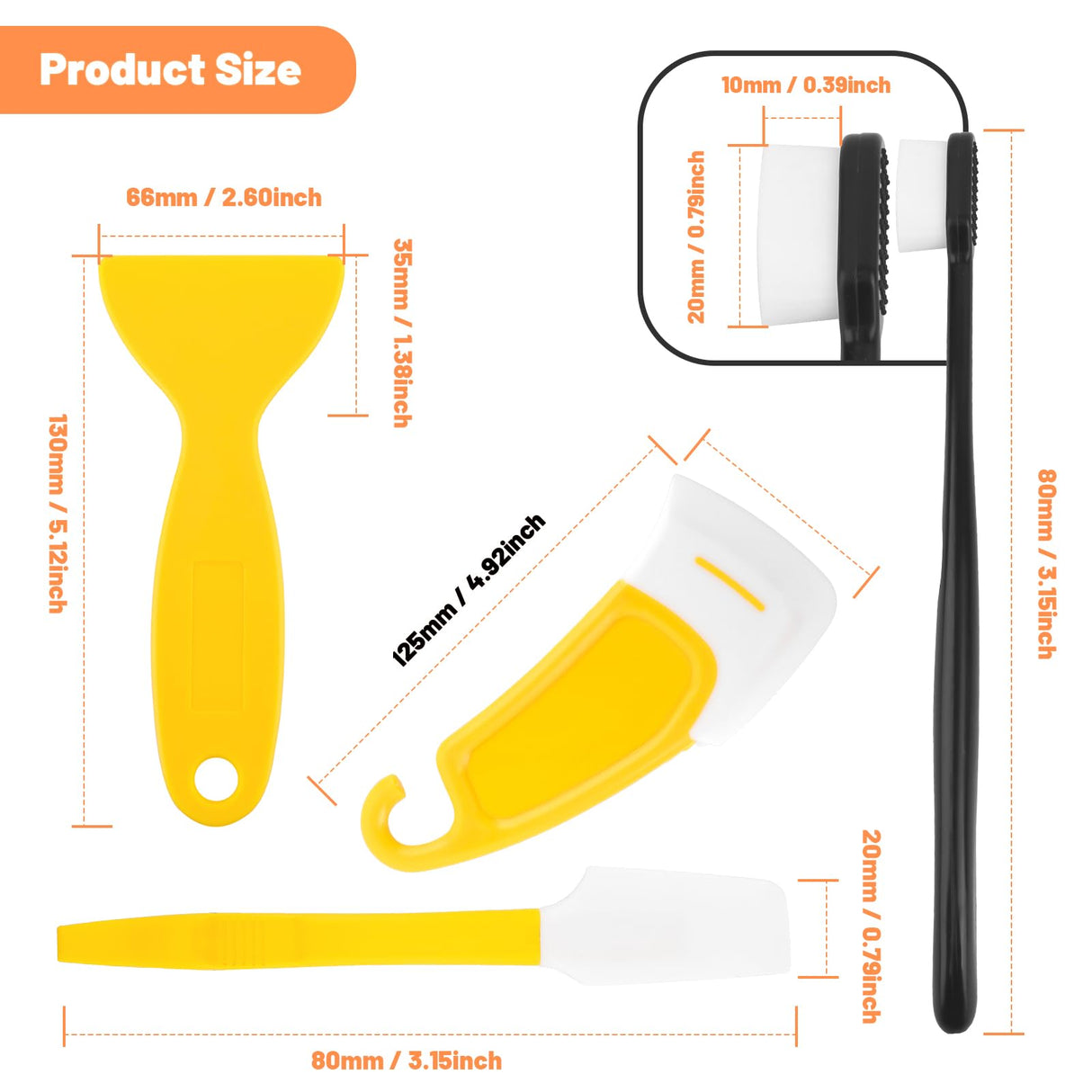 Asbrot 7Pcs UV Resin 3D Printer Must-Have Tool, Silicone Spatula, Scraper, Brush for Resin Transfer Cleaning and Protect Release FEP Film Vat Tank, 3D Printer Accessories Asbrot