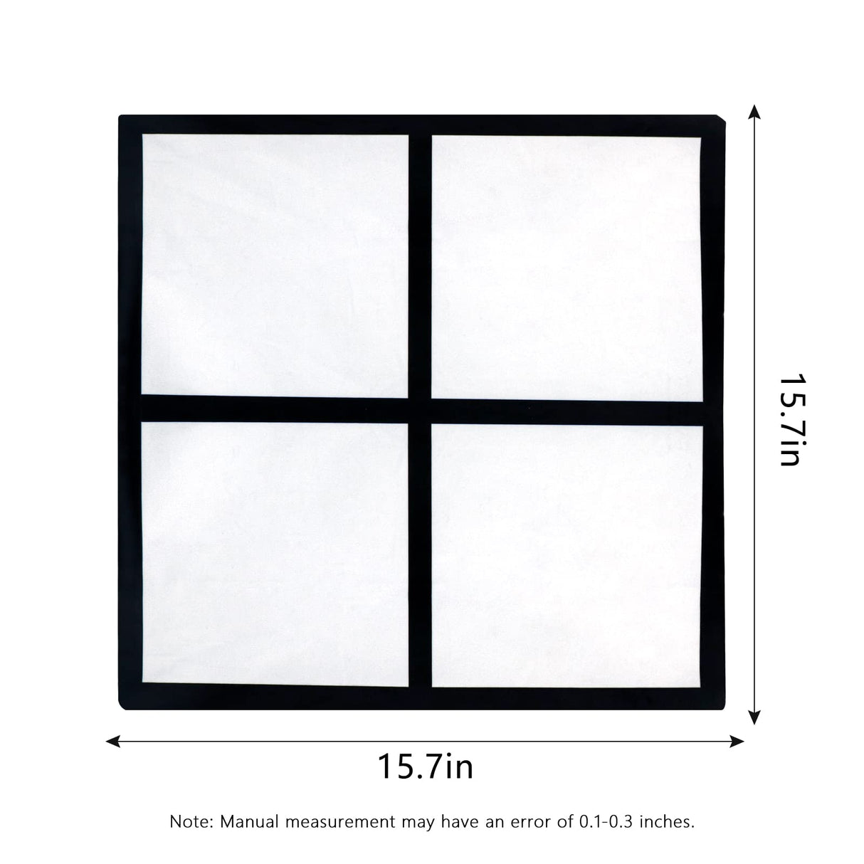 MAIKESUB 4 Pcs Sublimation Blank Lattice Pillow Cases Cushion Cover Throw Pillow Covers for Sublimation Printing 15.7 x 15.7 Inch with Invisible Zippers DIY No Pillow Insert 4 Panel MAIKESUB