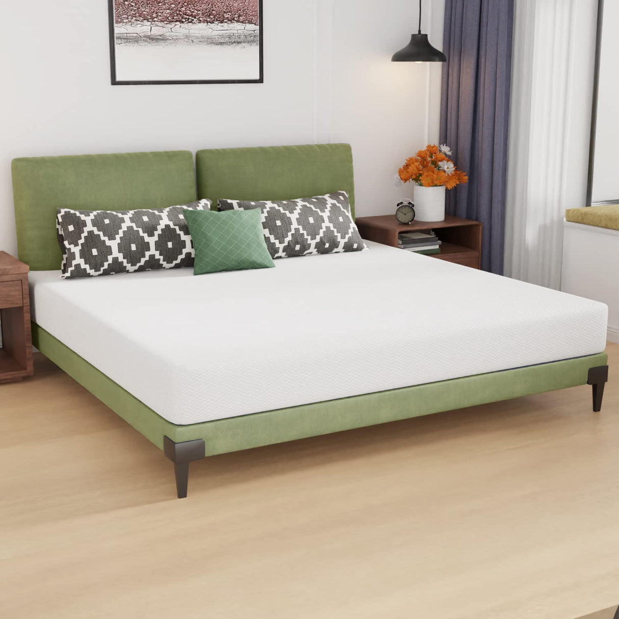 PayLessHere Gel Memory Foam Mattress 8 inch Mattress, CertiPUR-US Certified,Breathable Bed Mattress for Cooler Sleep Supportive & Pressure Relief,Removable Soft Cover,White King,Fiberglass Free PayLessHere