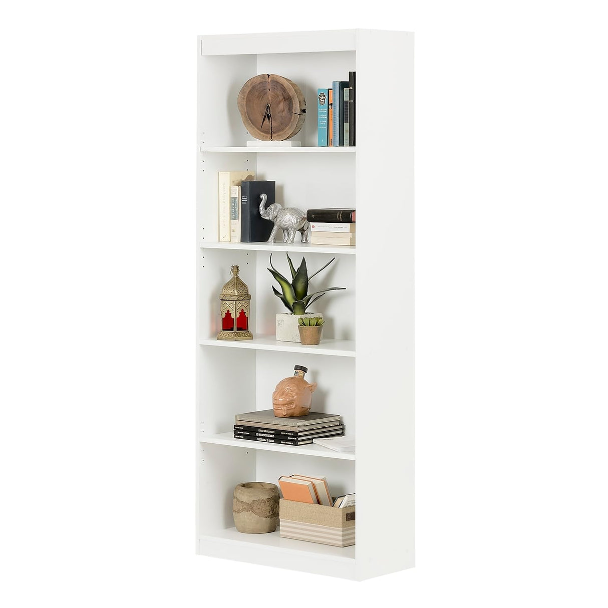 South Shore Axess 5-Shelf Bookcase - Pure White South Shore