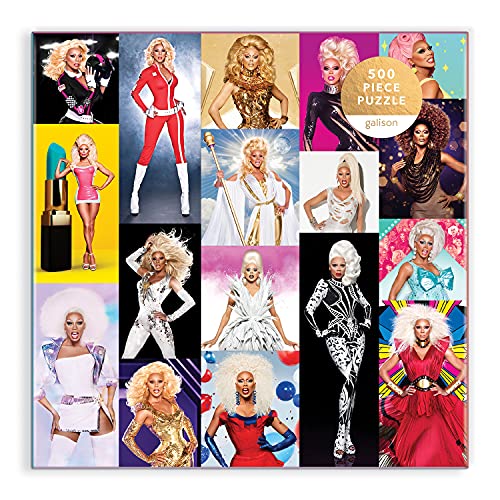 RuPaul’s Drag Race Puzzle, 500 Pieces, 20” x 20” – Fun Jigsaw Puzzle with Photos of The Queen Herself Mama Ru – Thick Sturdy Pieces, Challenging Activity for Friends, A Great Gift for Drag Race Fans Galison